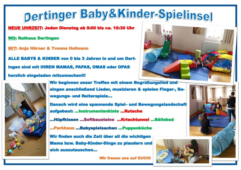 Krabbelgruppe Dertinger Baby Kinder Spielinsel Weinort Dertingen