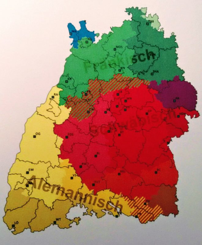 Die Dialekte in Baden-Württemberg