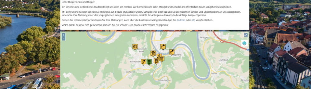 Der Onlinemelder ermöglicht schnelle und transparente Kommunikation mit der Stadtverwaltung. Foto: Stadt Wertheim
